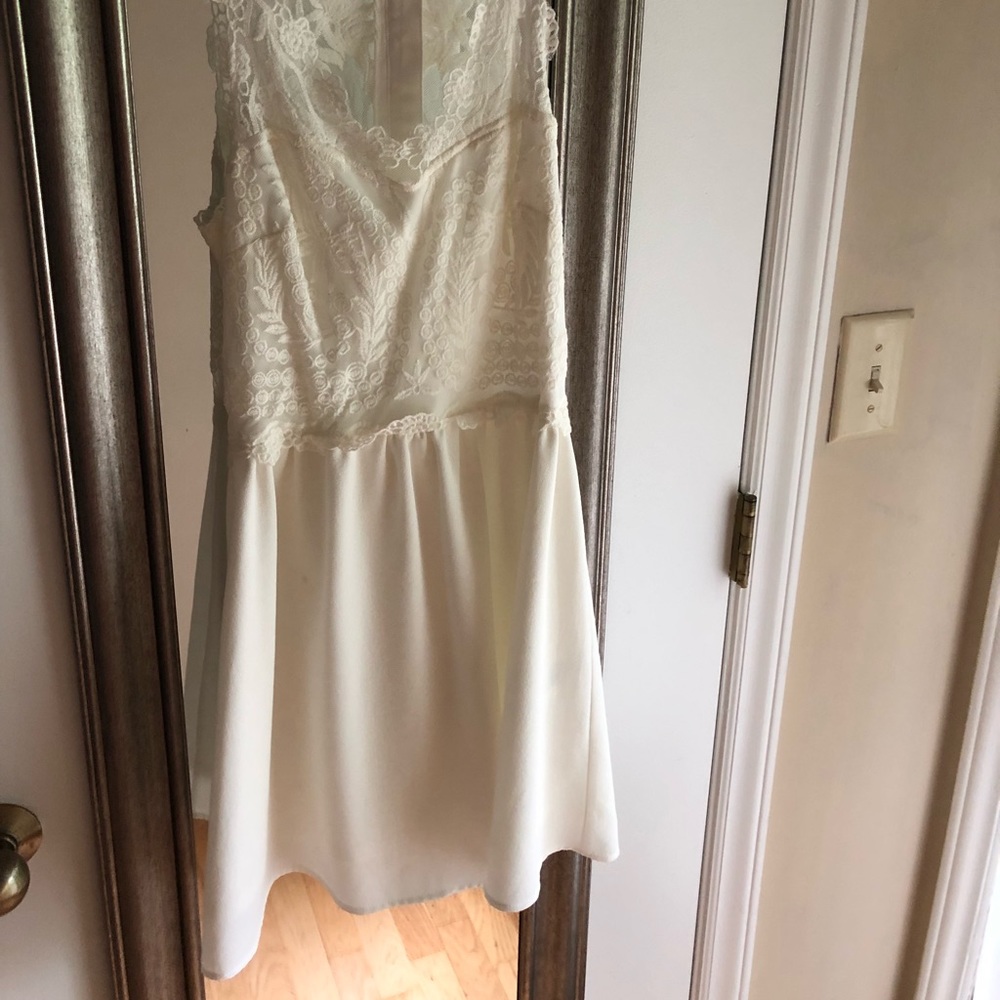 H&M White Back Lace Mini Dress
